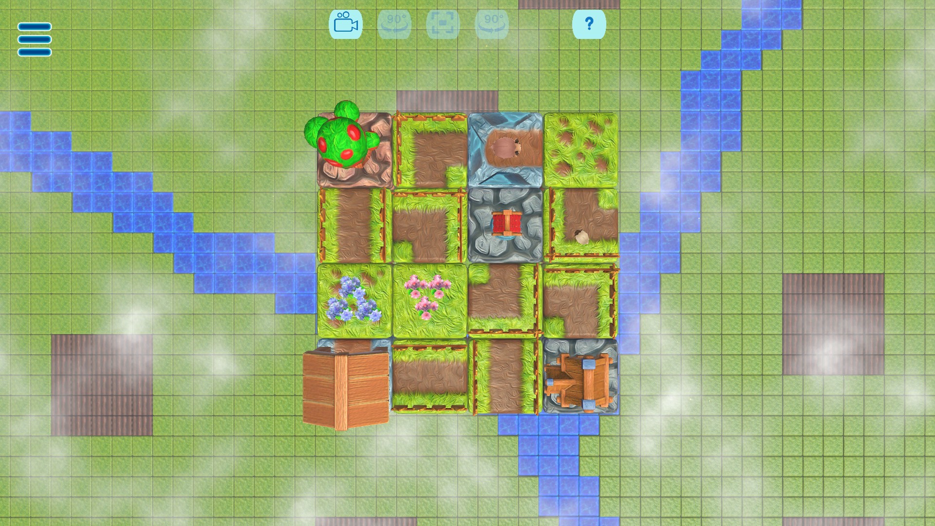Скриншот: Floating Farmer - Logic Puzzle