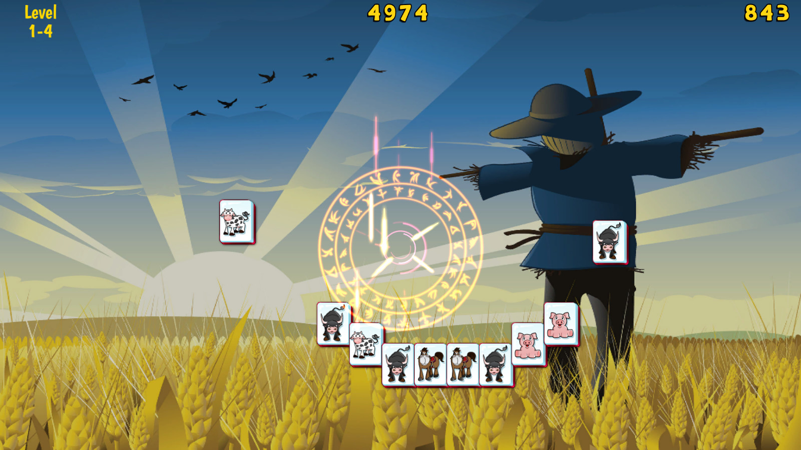 Скриншот: Barnyard Mahjong 3