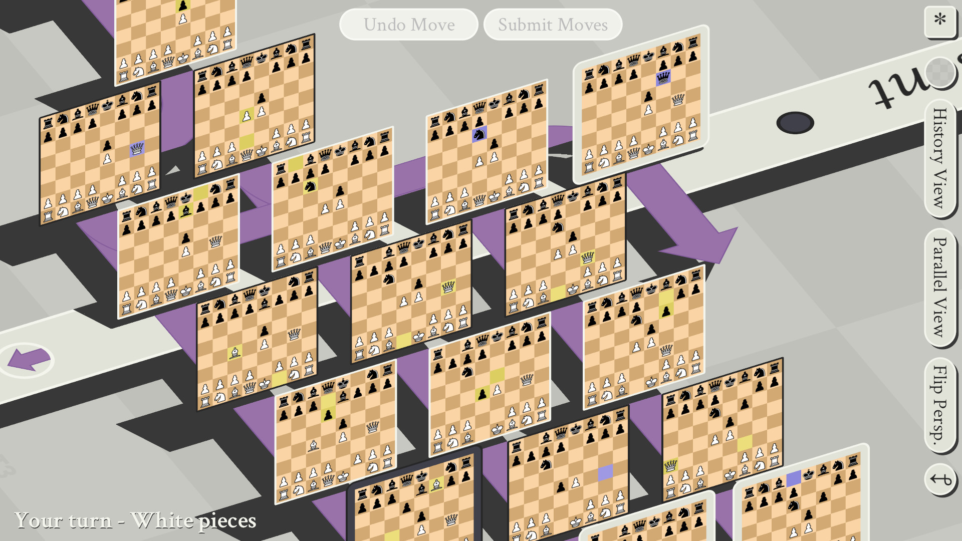 Скриншот: 5D Chess With Multiverse Time Travel