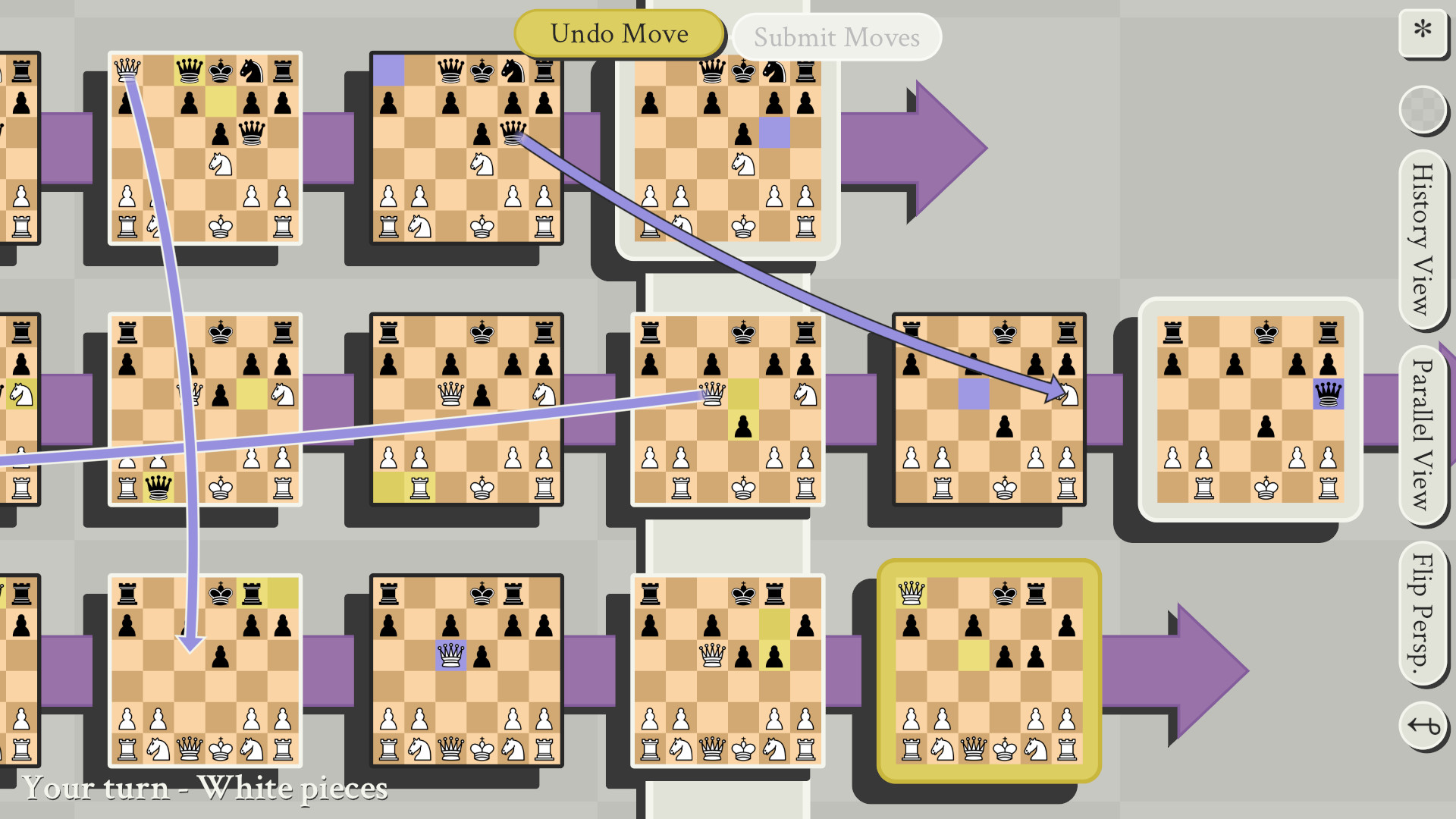 Скриншот: 5D Chess With Multiverse Time Travel