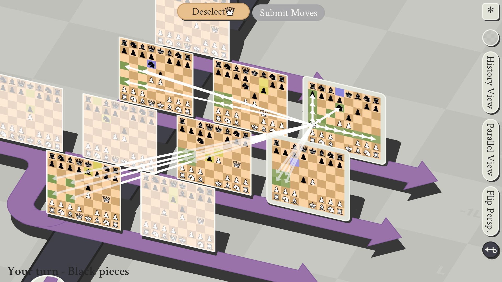 Скриншот: 5D Chess With Multiverse Time Travel