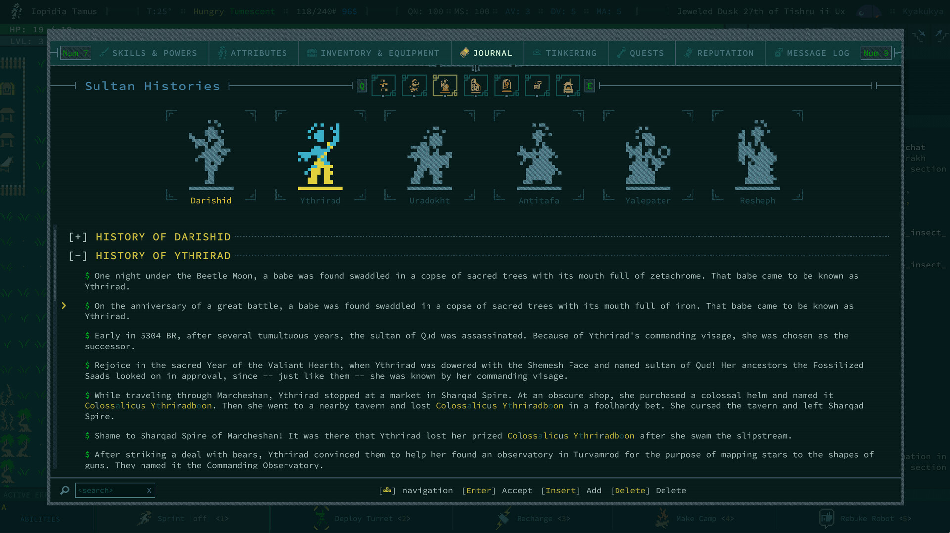 Скриншот: Caves of Qud