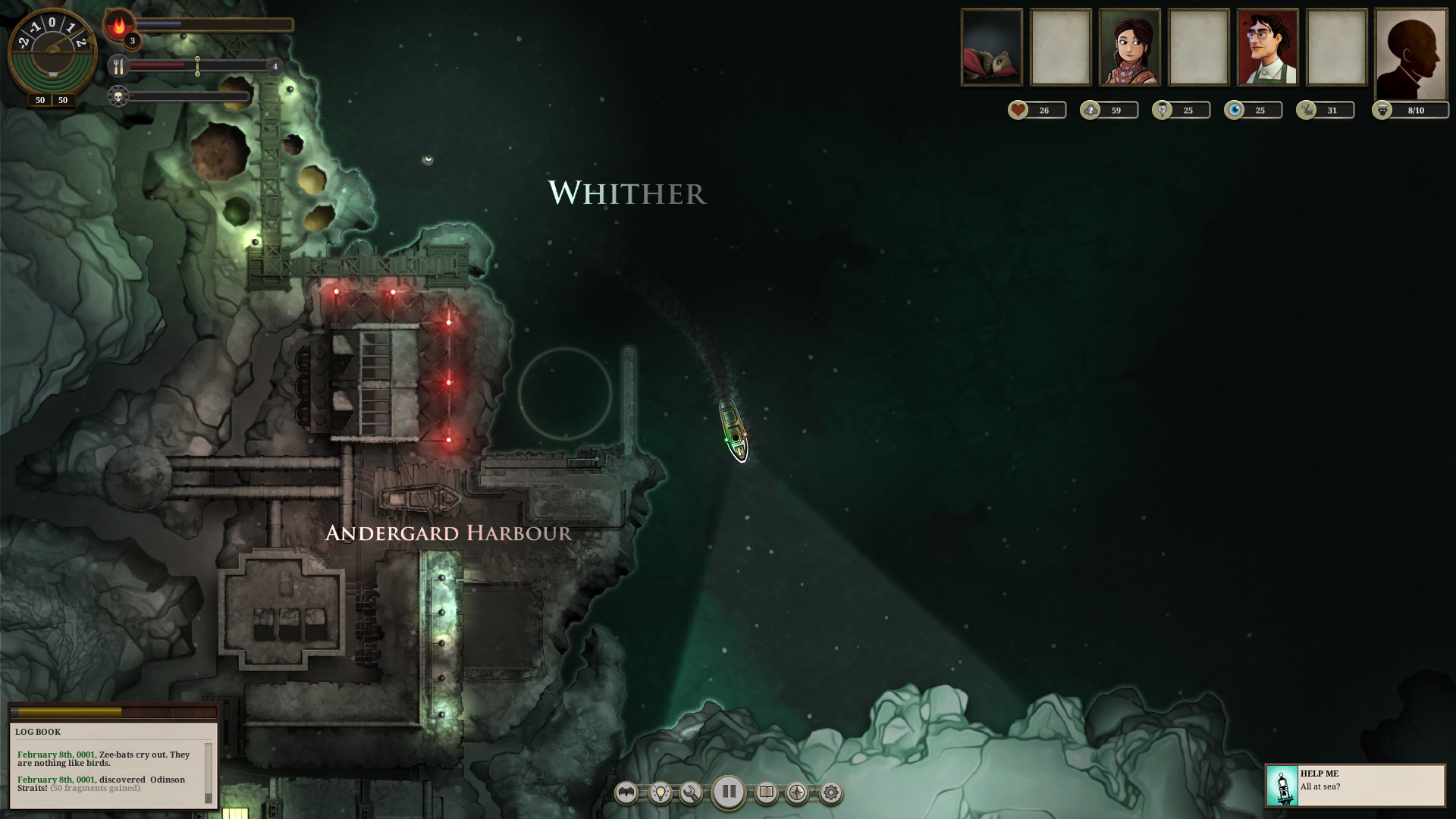 Скриншот: SUNLESS SEA