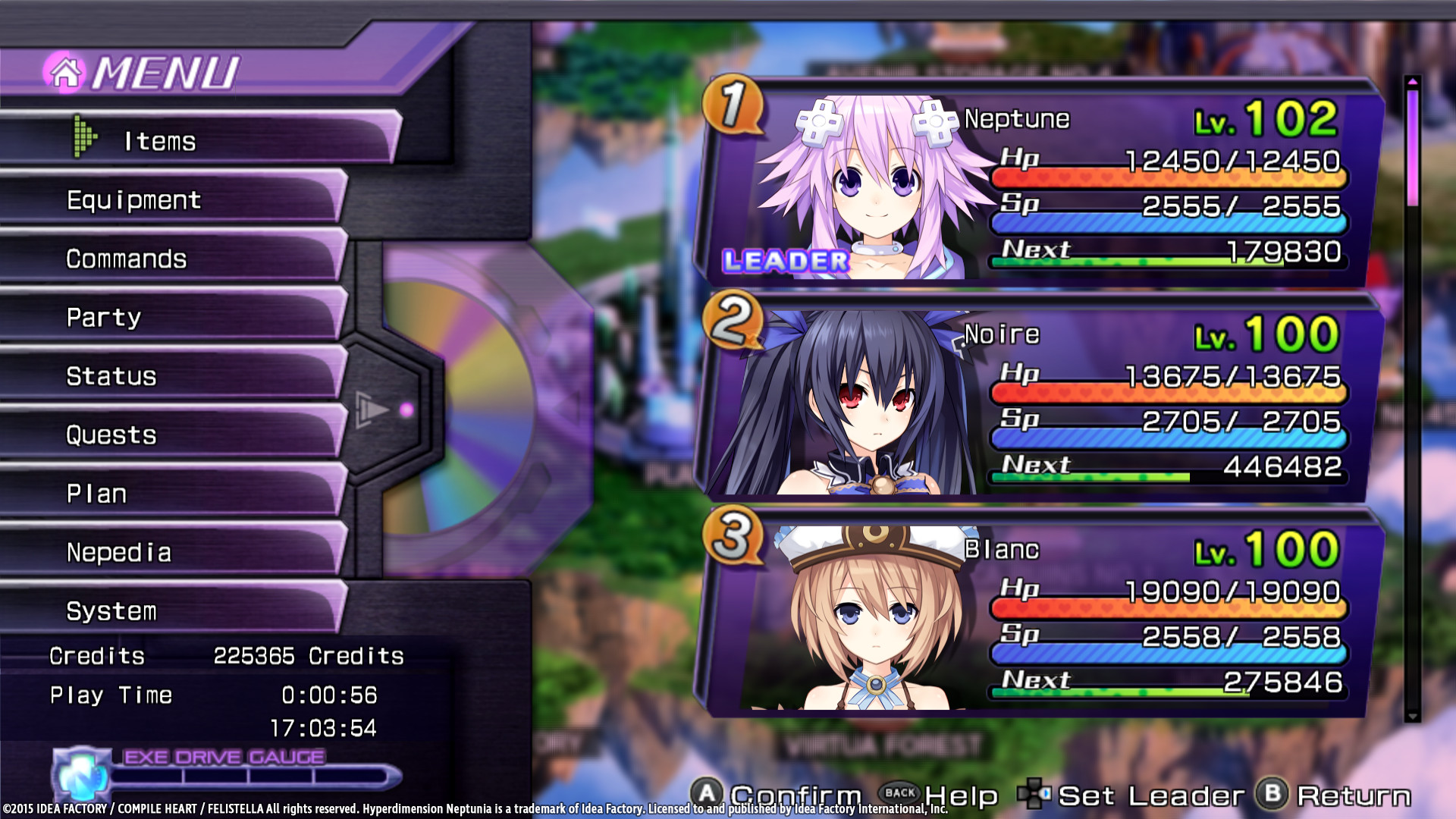 Скриншот: Hyperdimension Neptunia Re;Birth1