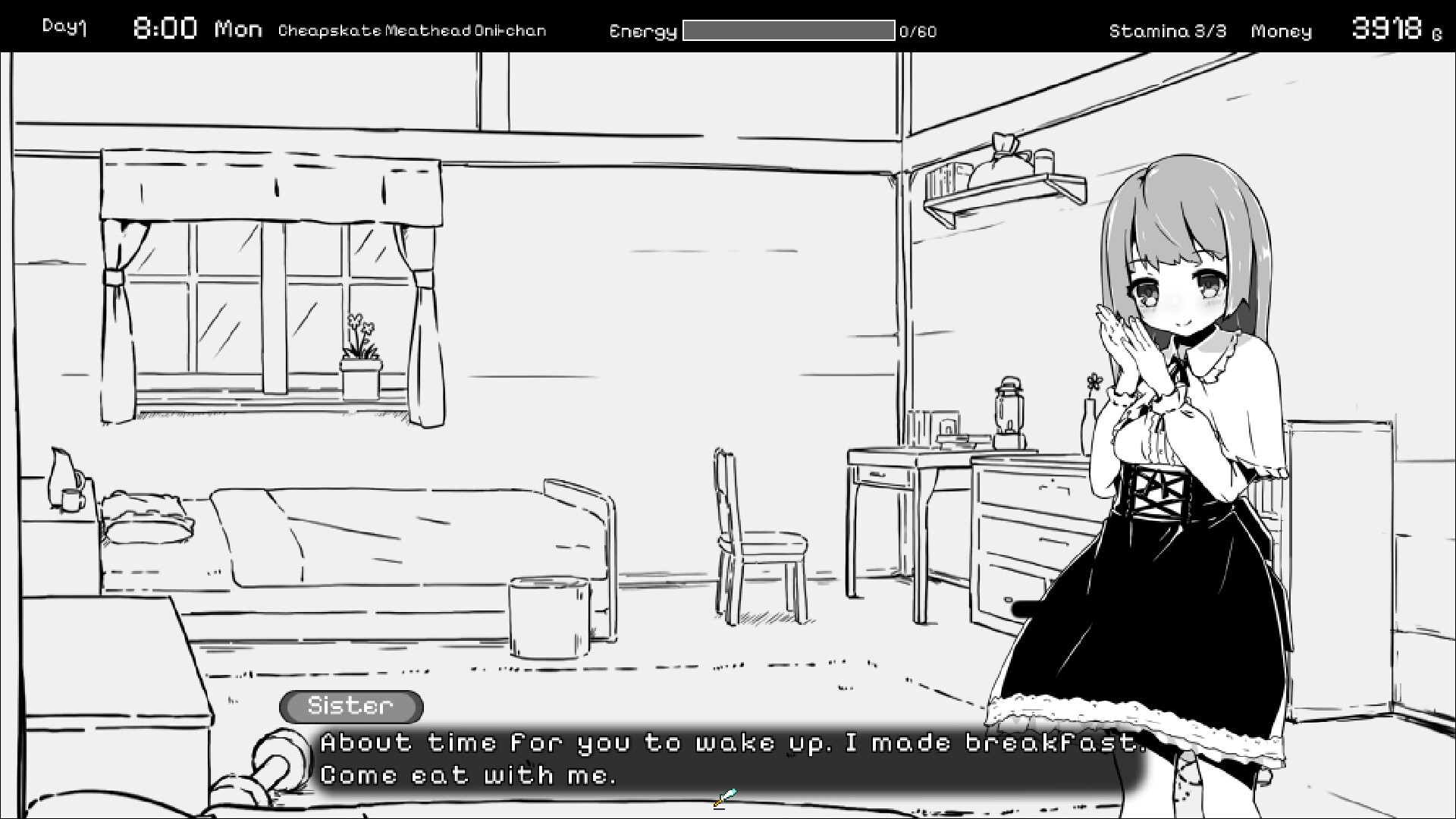Скриншот: Living With Sister: Monochrome Fantasy