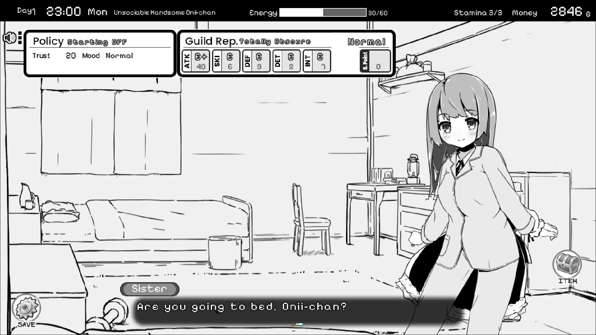 Скриншот: Living With Sister: Monochrome Fantasy