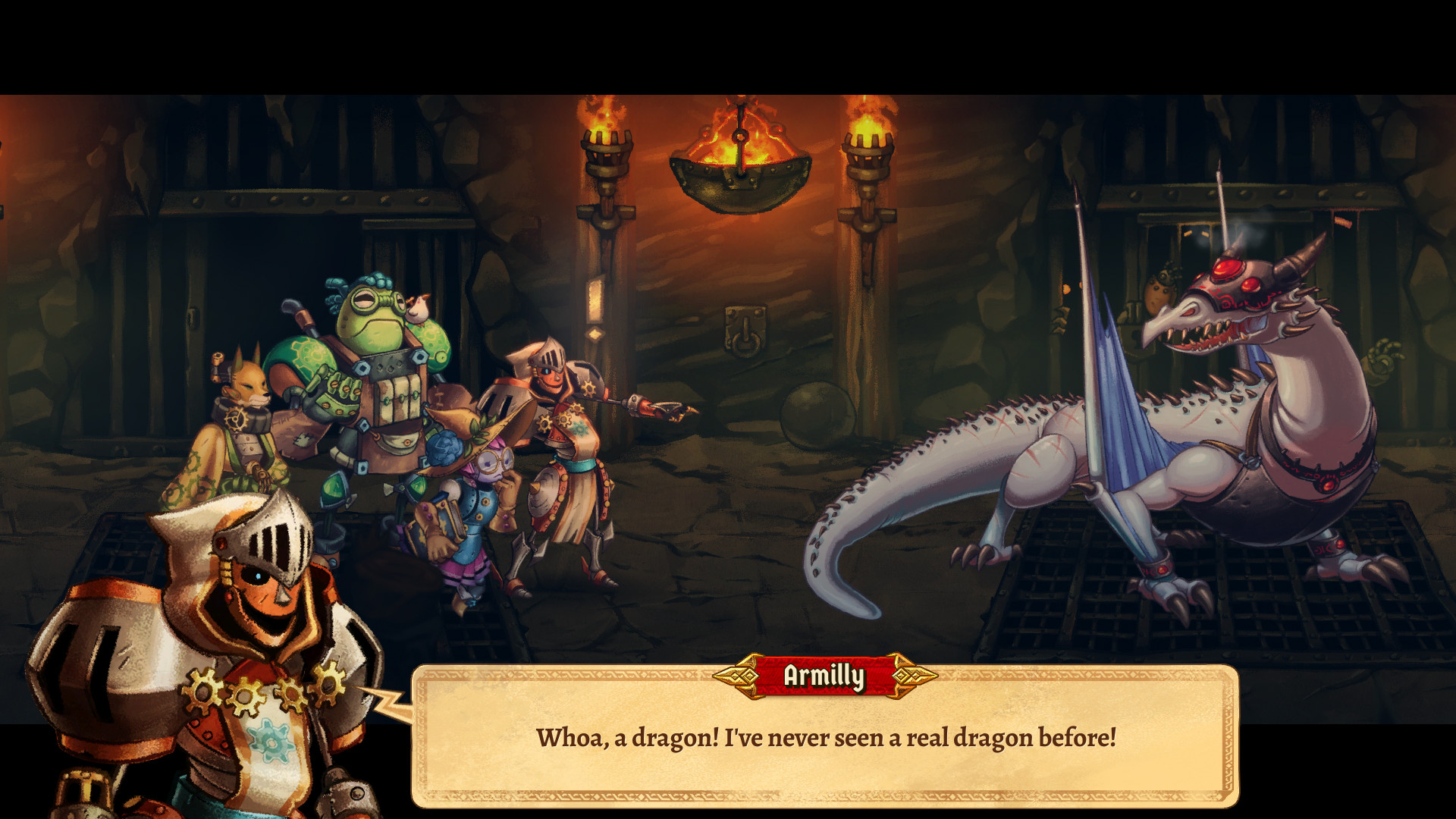 Скриншот: SteamWorld Quest: Hand of Gilgamech