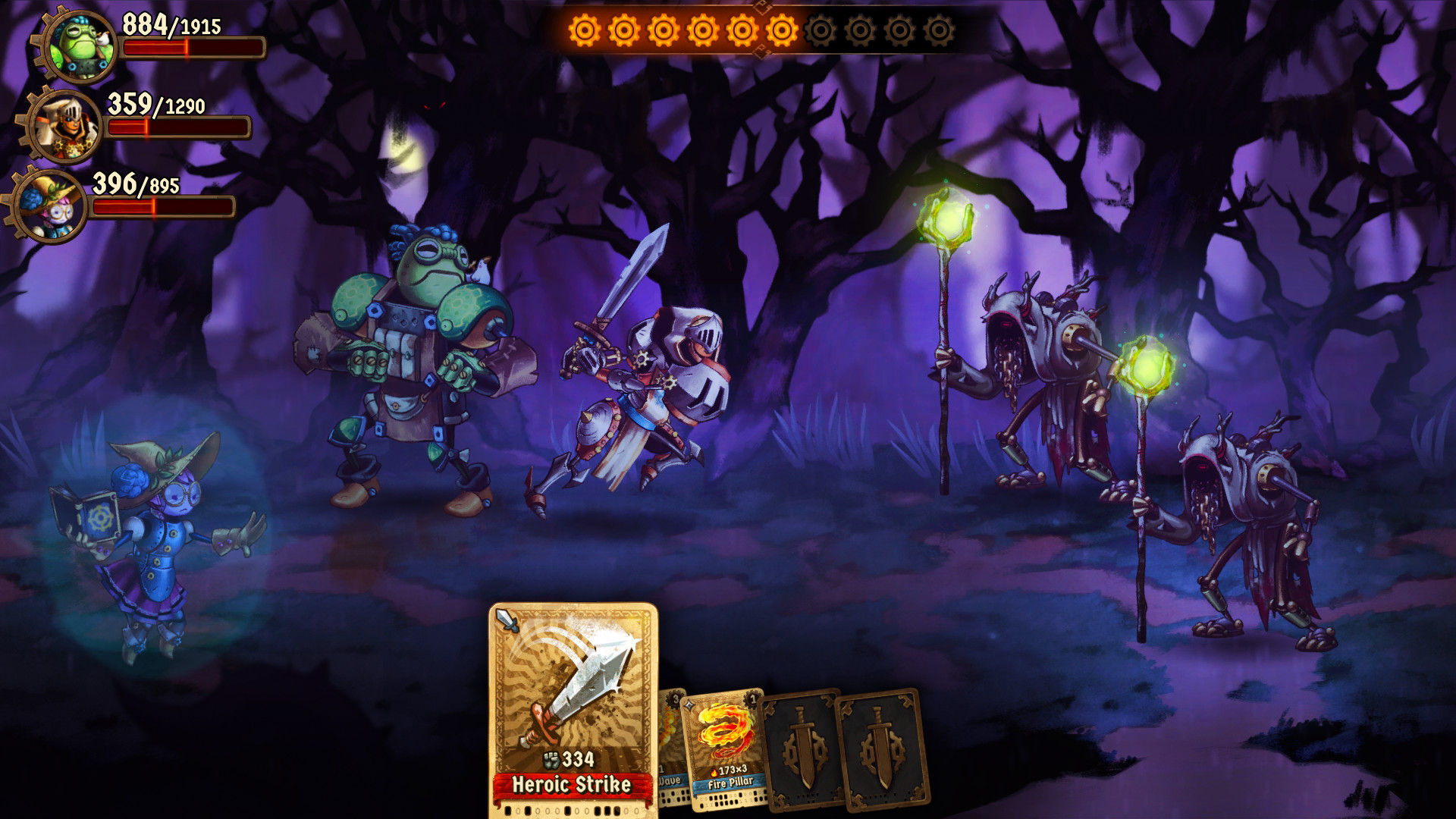 Скриншот: SteamWorld Quest: Hand of Gilgamech