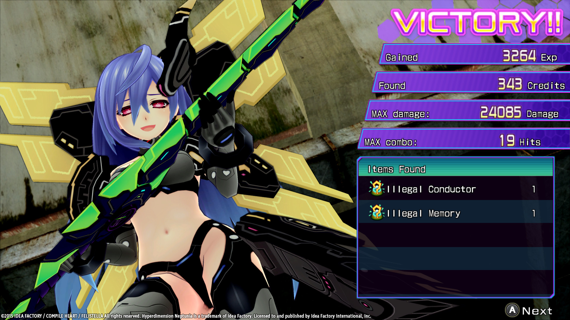 Скриншот: Hyperdimension Neptunia Re;Birth3 V Generation