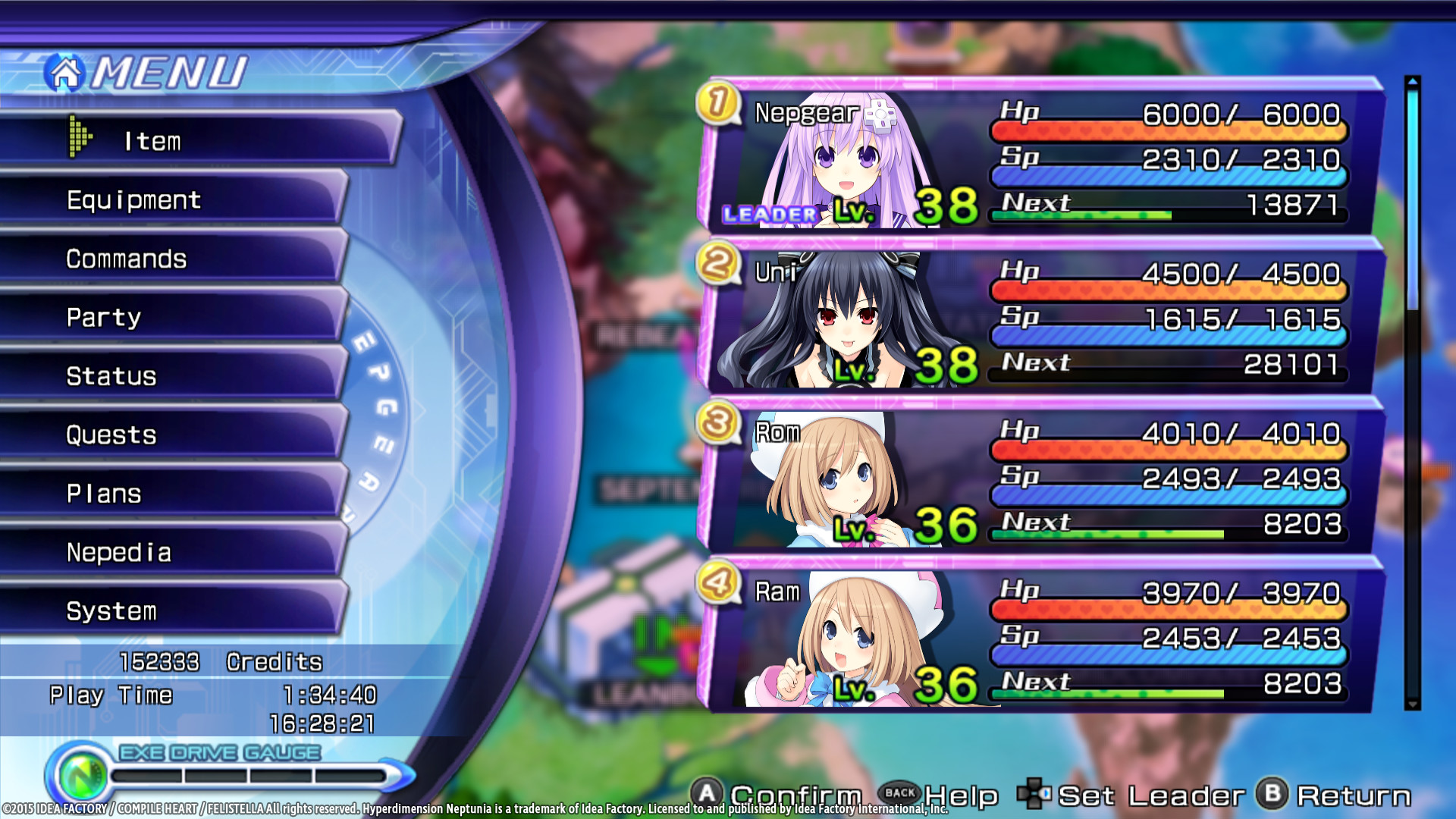 Скриншот: Hyperdimension Neptunia Re;Birth2: Sisters Generation