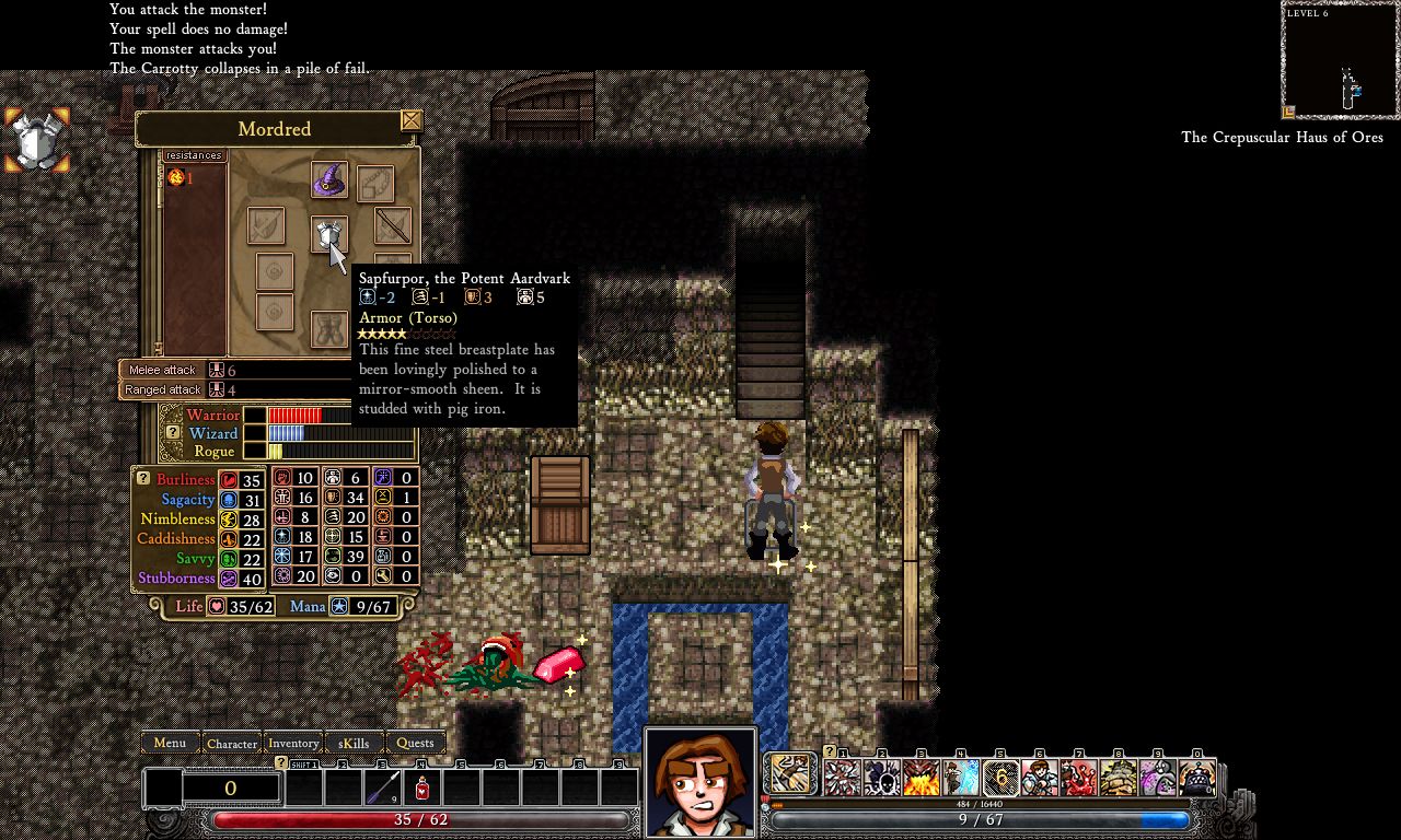 Скриншот: Dungeons of Dredmor