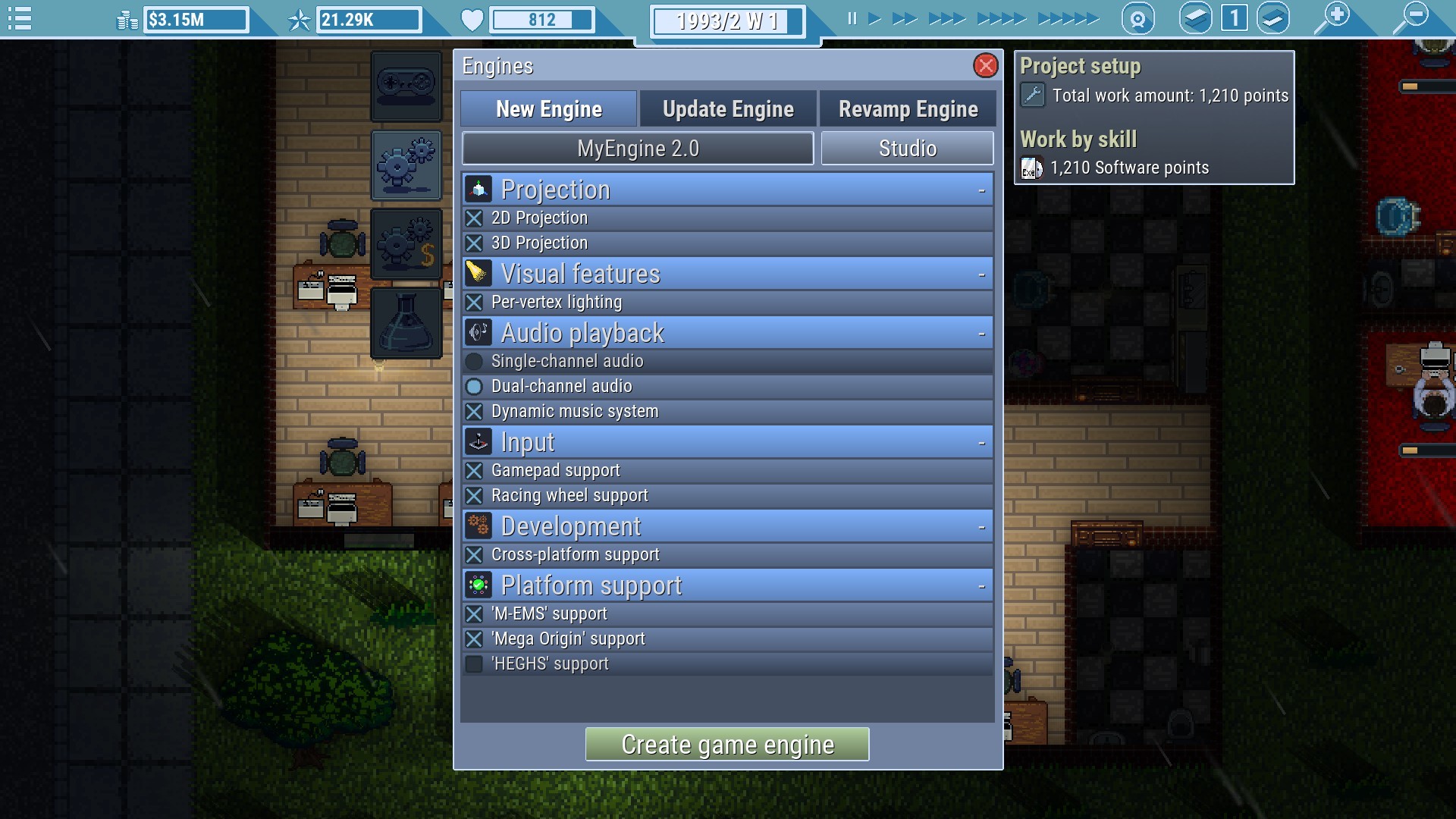 Скриншот: Game Dev Studio