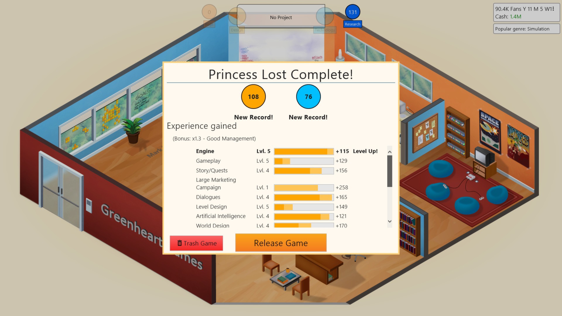 Скриншот: Game Dev Tycoon