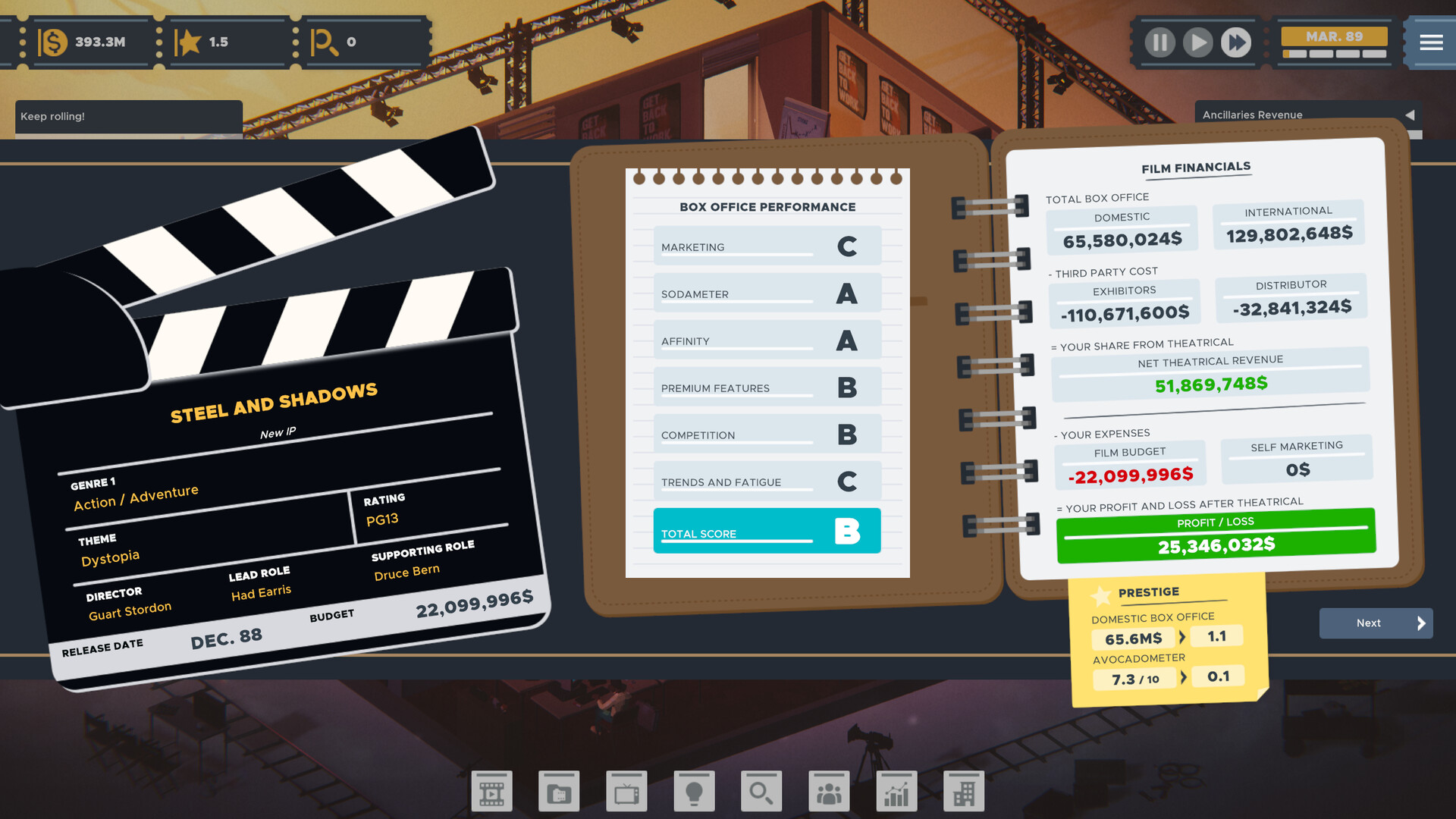 Скриншот: The Executive - Movie Industry Tycoon