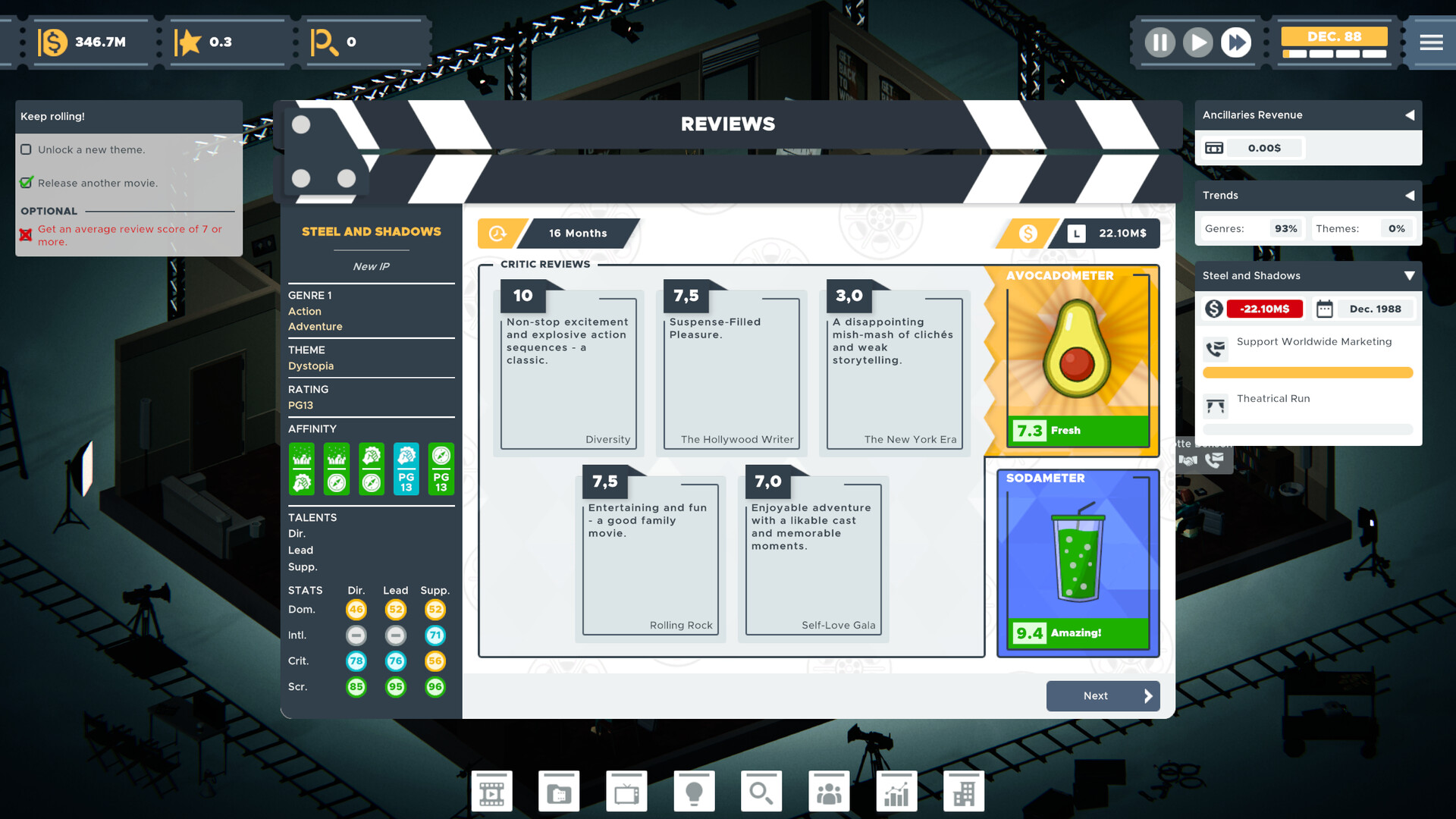 Скриншот: The Executive - Movie Industry Tycoon