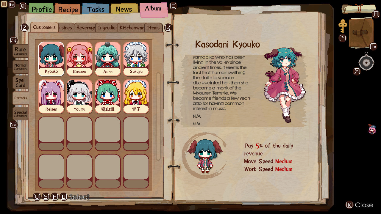 Скриншот: Touhou Mystia's Izakaya