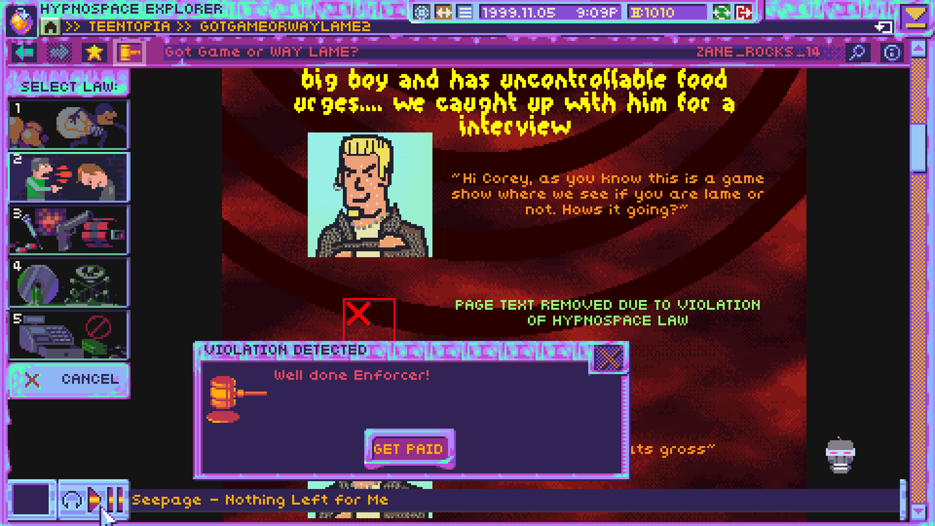 Скриншот: Hypnospace Outlaw