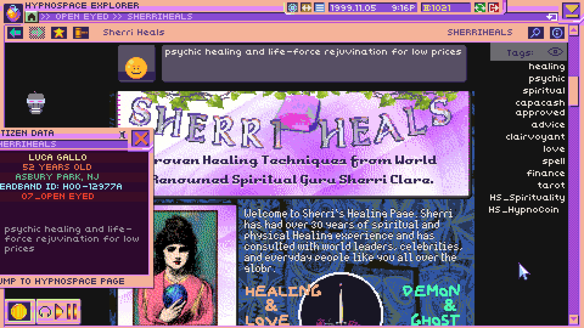 Скриншот: Hypnospace Outlaw