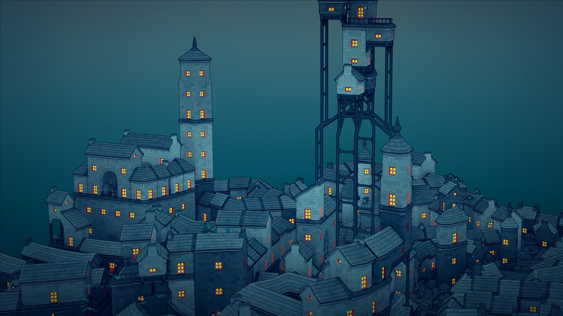 Скриншот: Townscaper