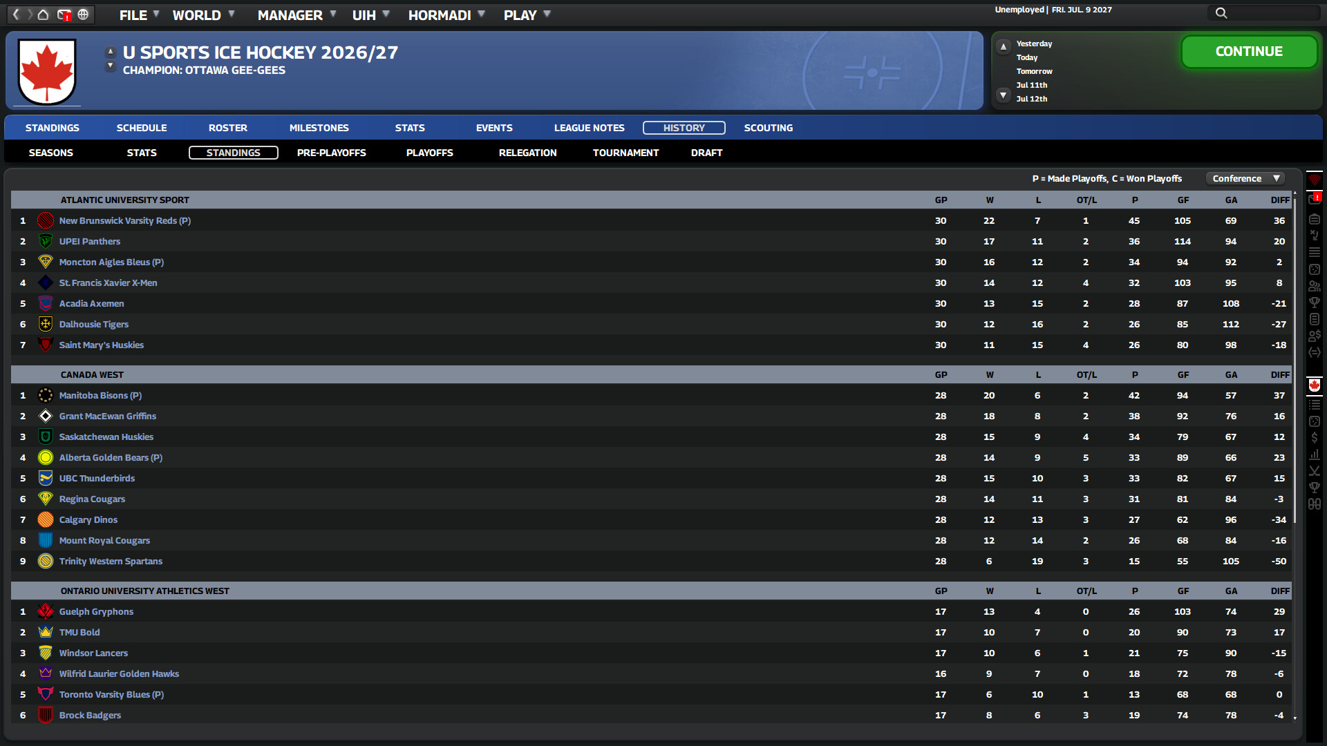 Скриншот: Franchise Hockey Manager 11