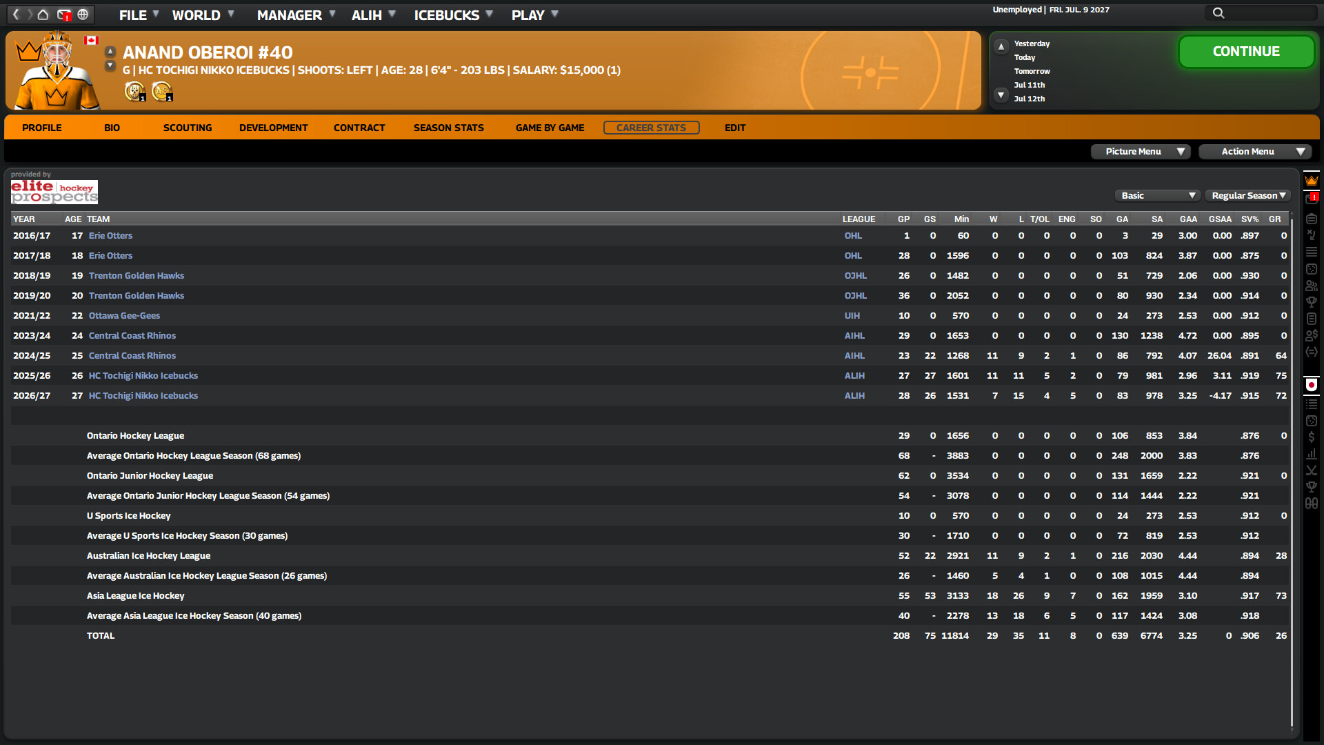 Скриншот: Franchise Hockey Manager 11