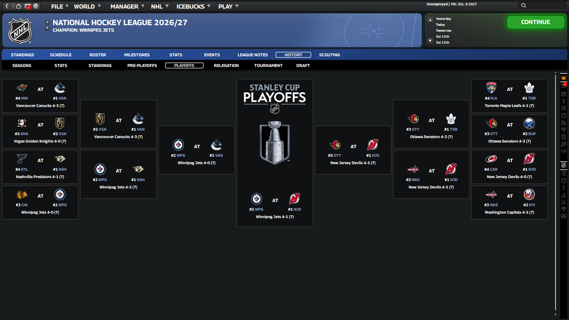Скриншот: Franchise Hockey Manager 11