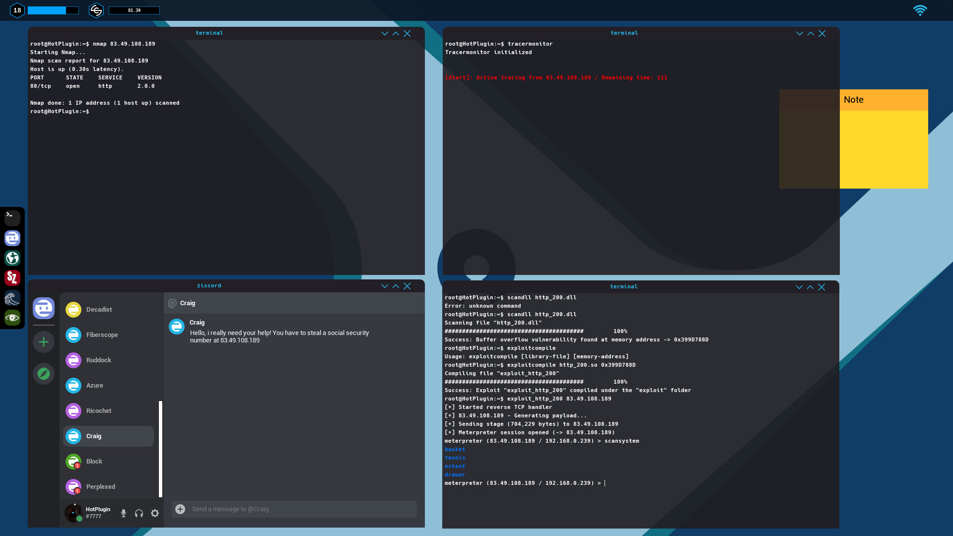 Скриншот: Hacker Simulator
