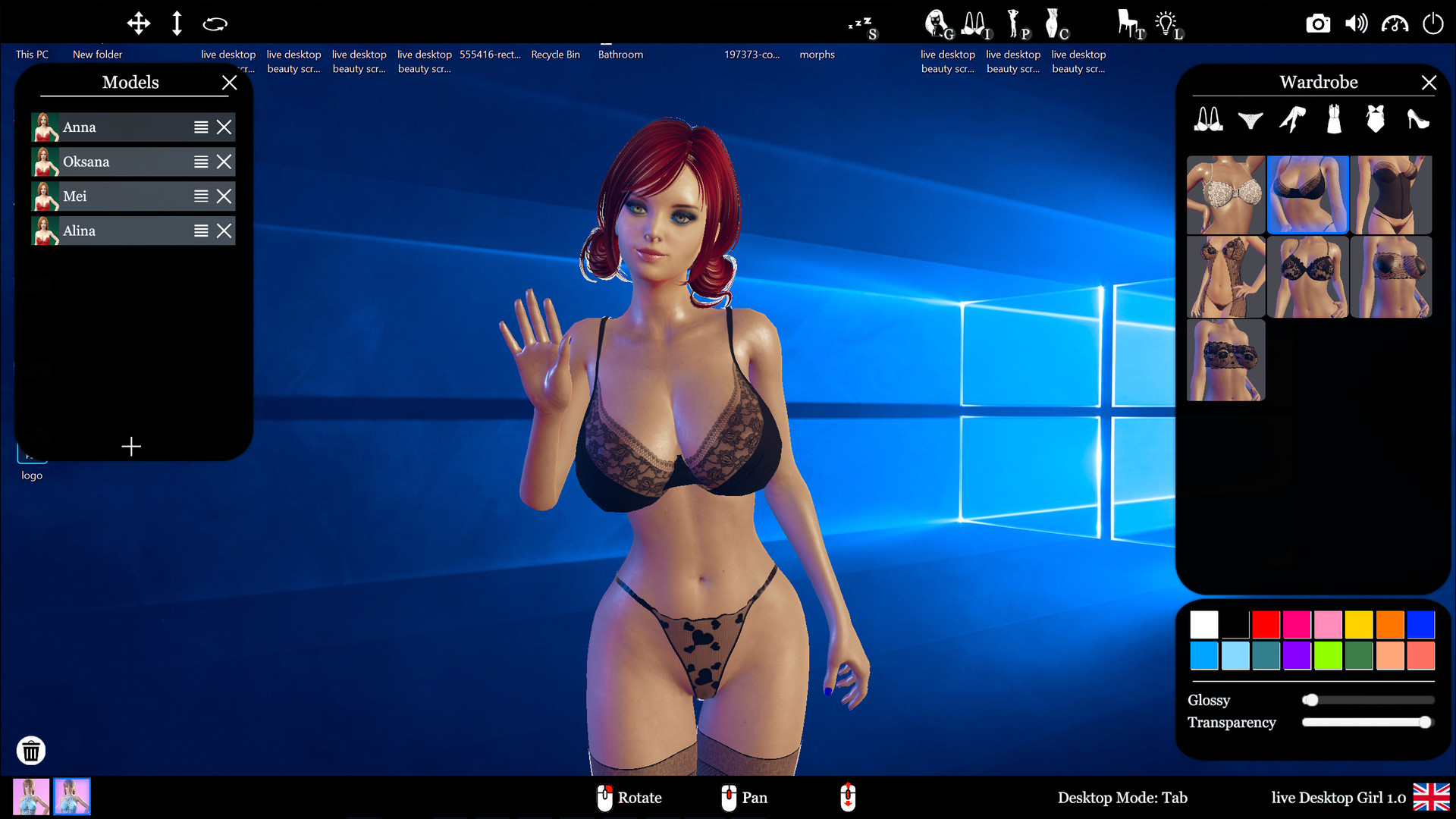 Скриншот: live Desktop Beauty