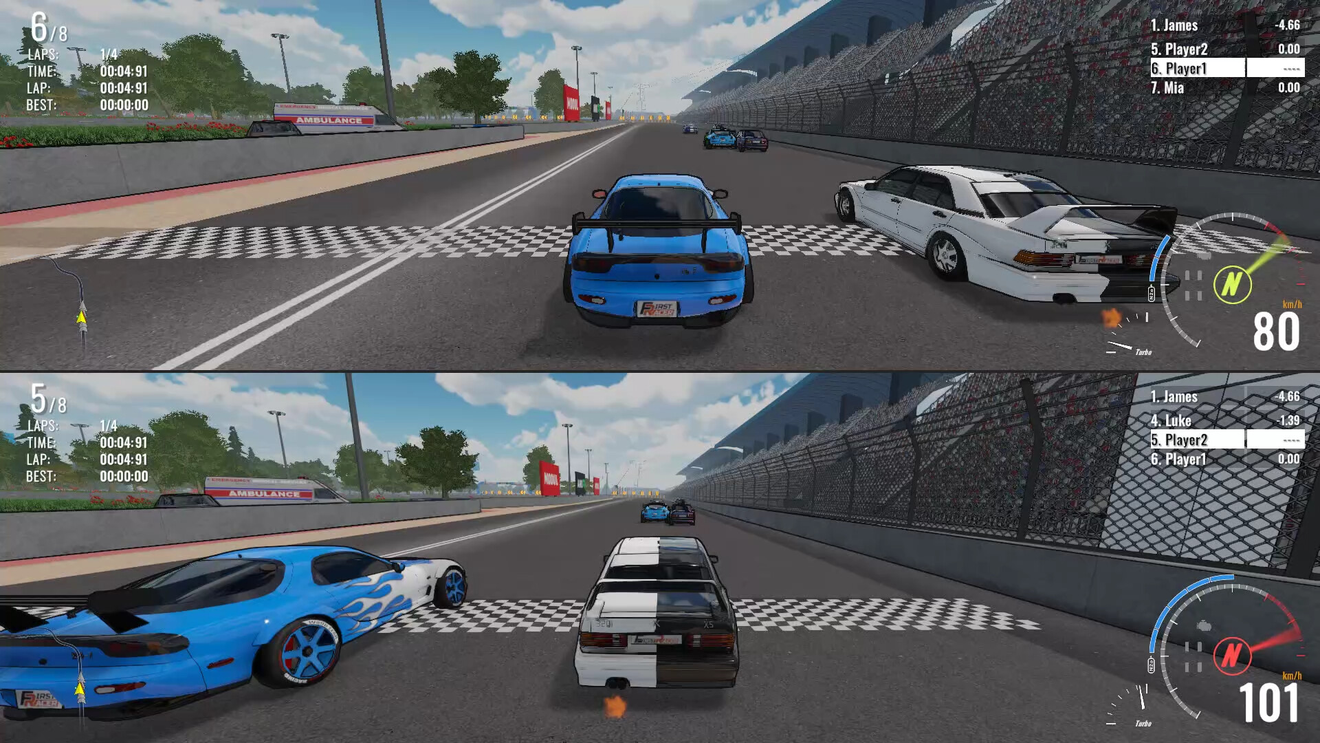 Скриншот: First Racer