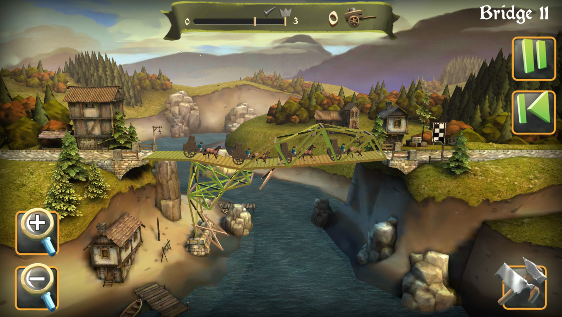 Скриншот: Bridge Constructor Medieval