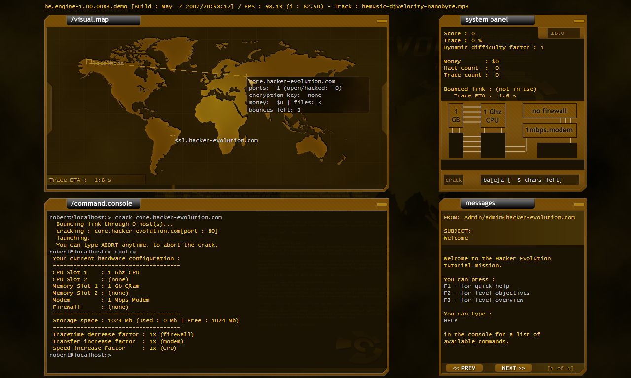 Скриншот: Hacker Evolution