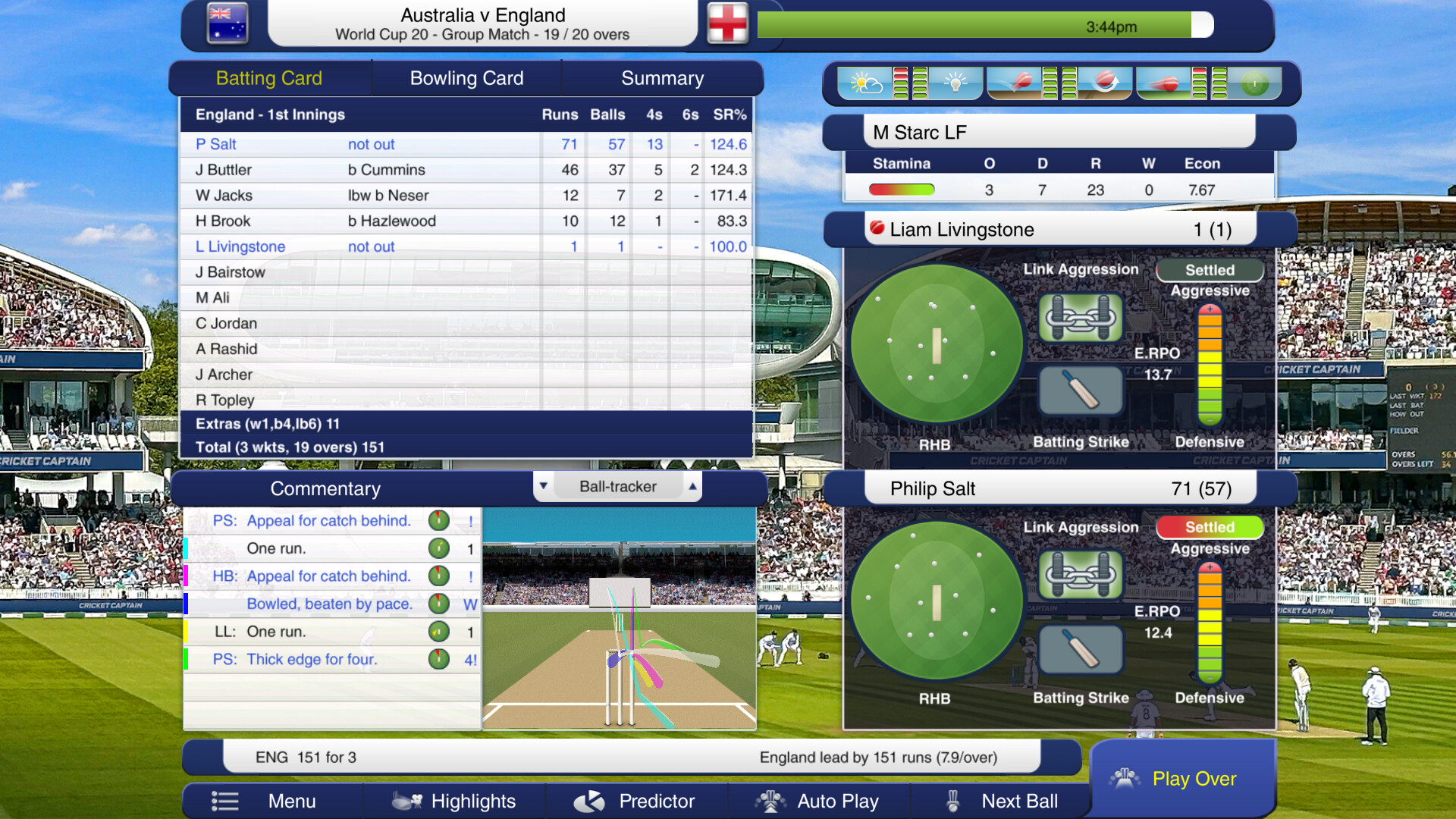 Скриншот: Cricket Captain 2024