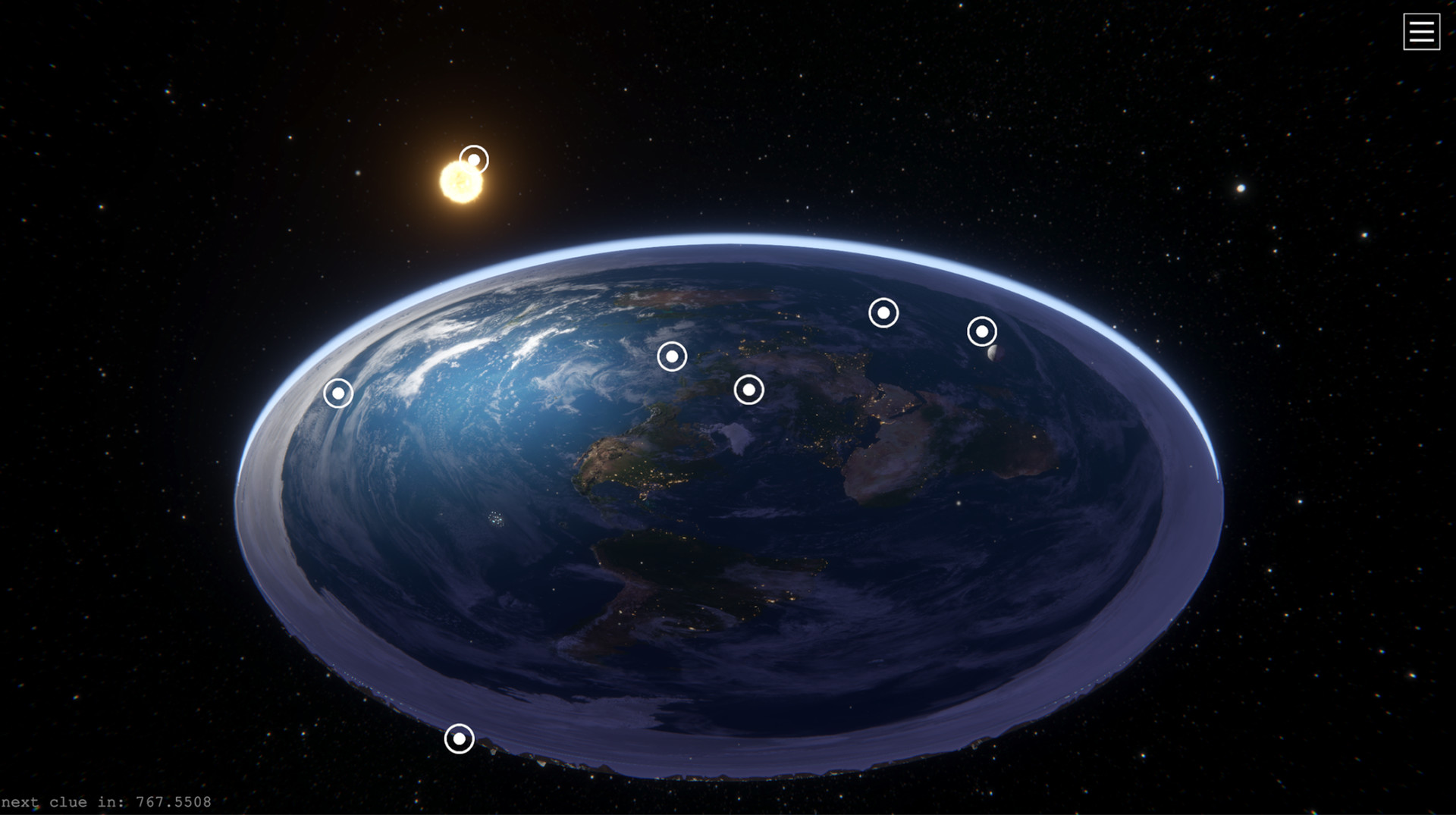 Скриншот: Flat Earth Simulator