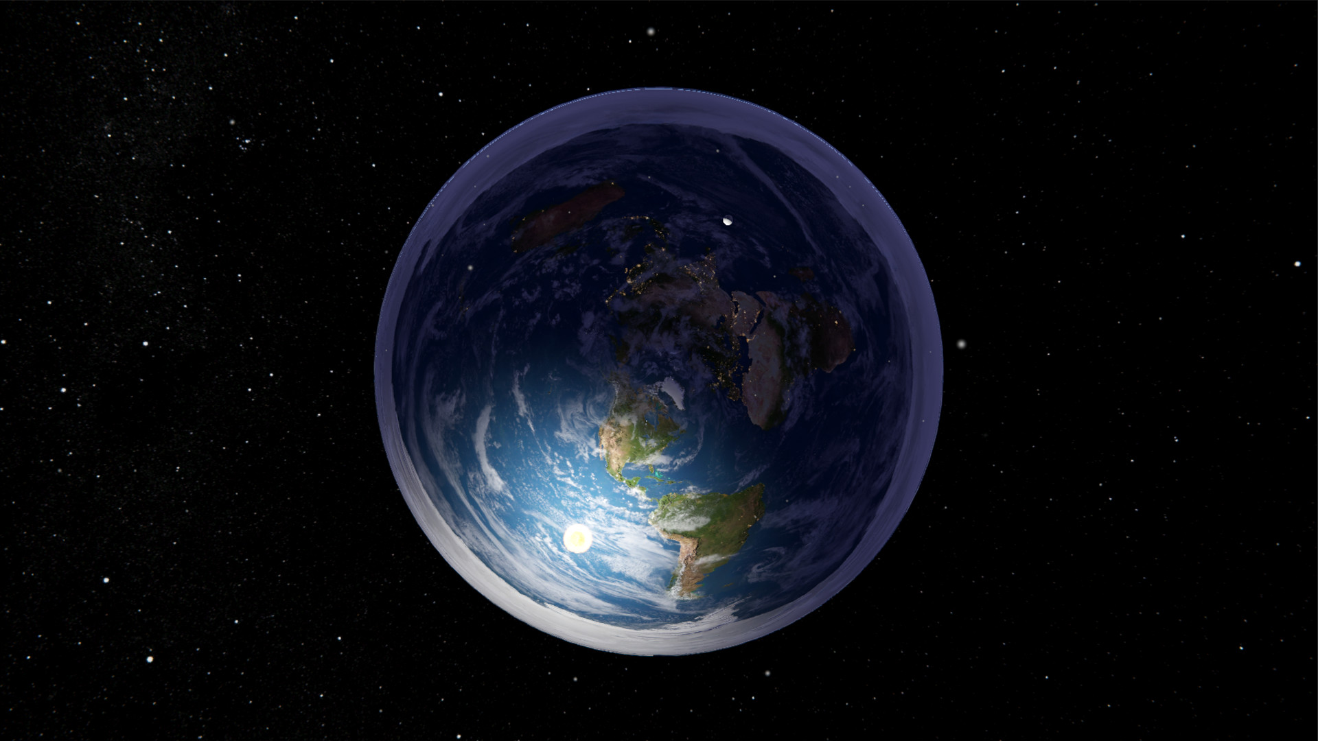 Скриншот: Flat Earth Simulator