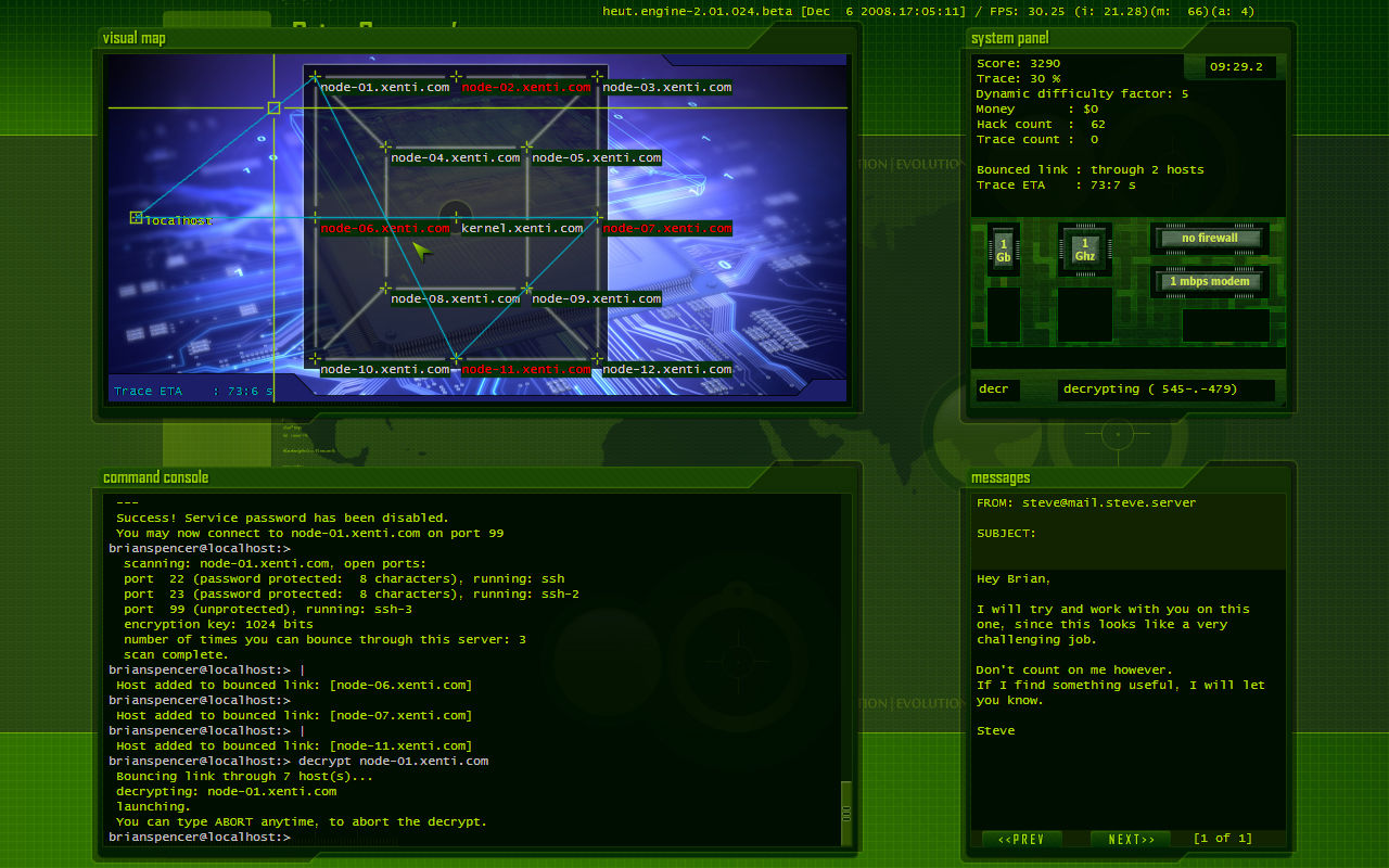 Скриншот: Hacker Evolution: Untold
