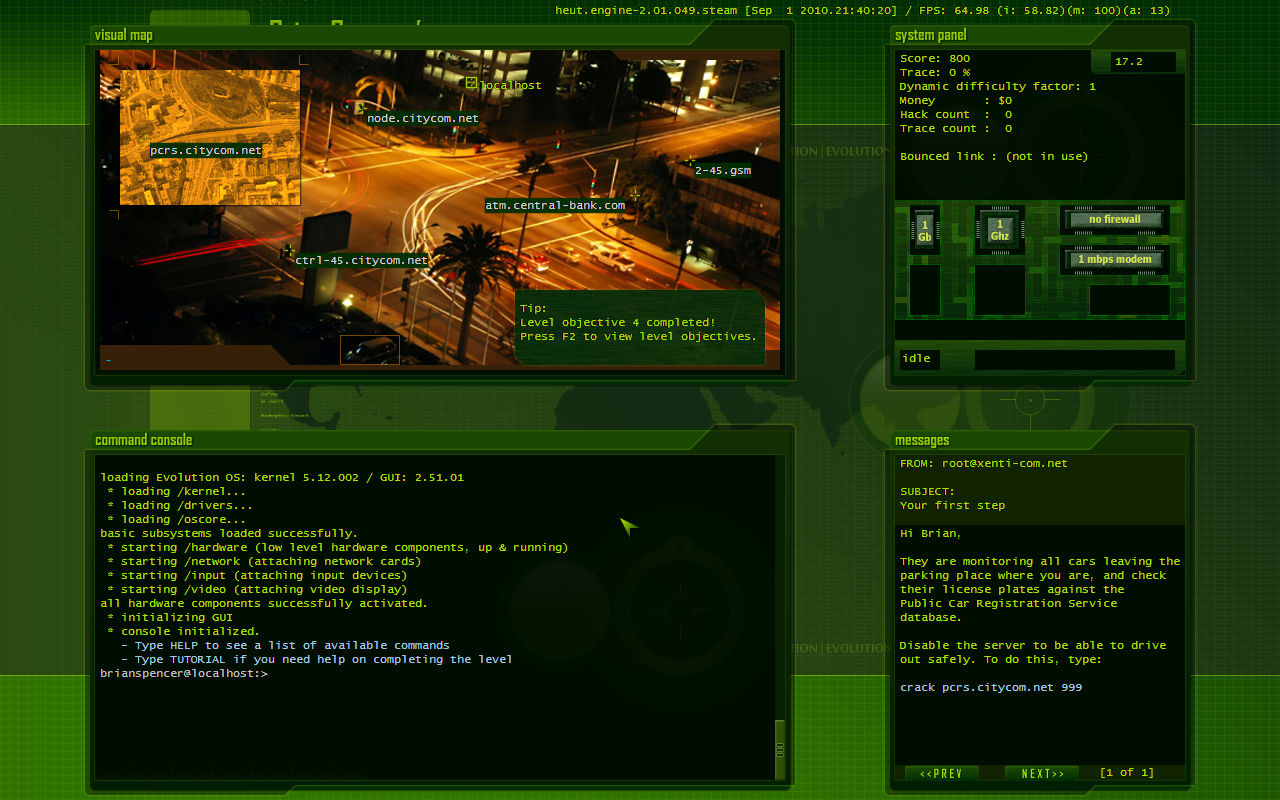 Скриншот: Hacker Evolution: Untold