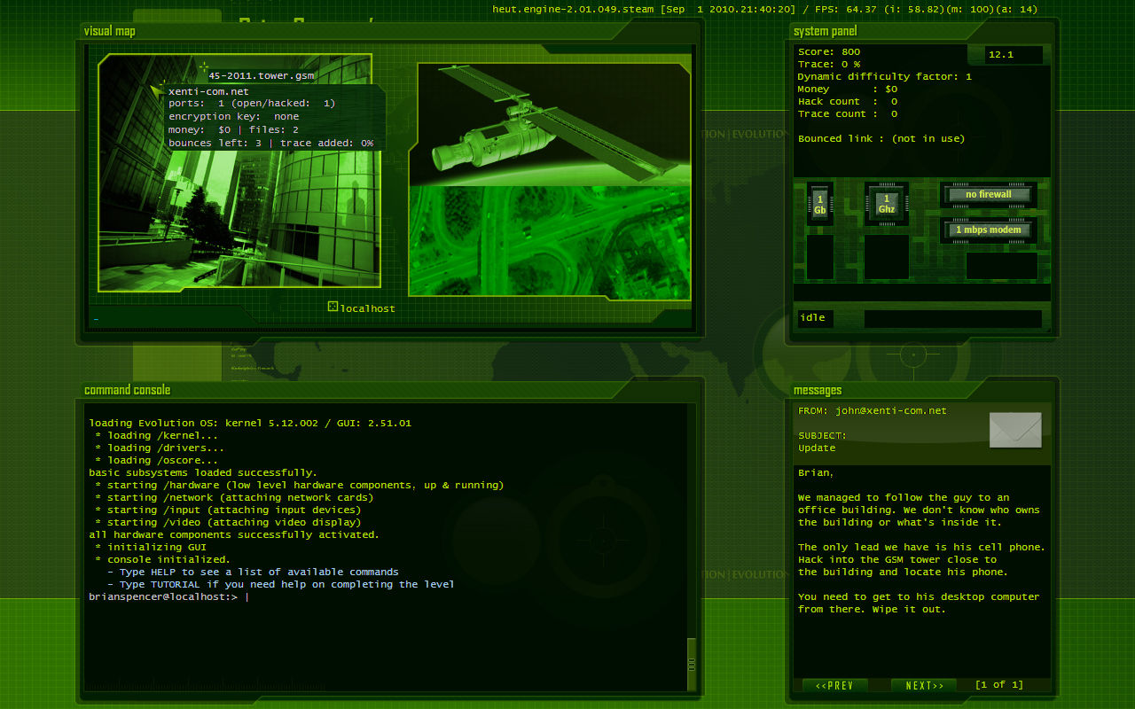 Скриншот: Hacker Evolution: Untold
