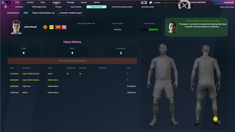 Скриншот: Tennis Manager 2024