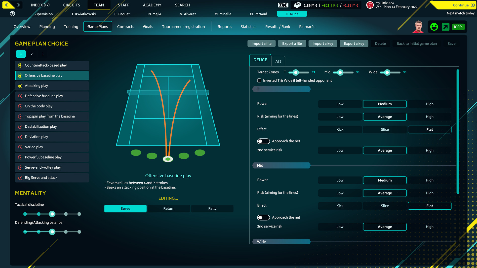 Скриншот: Tennis Manager 2022