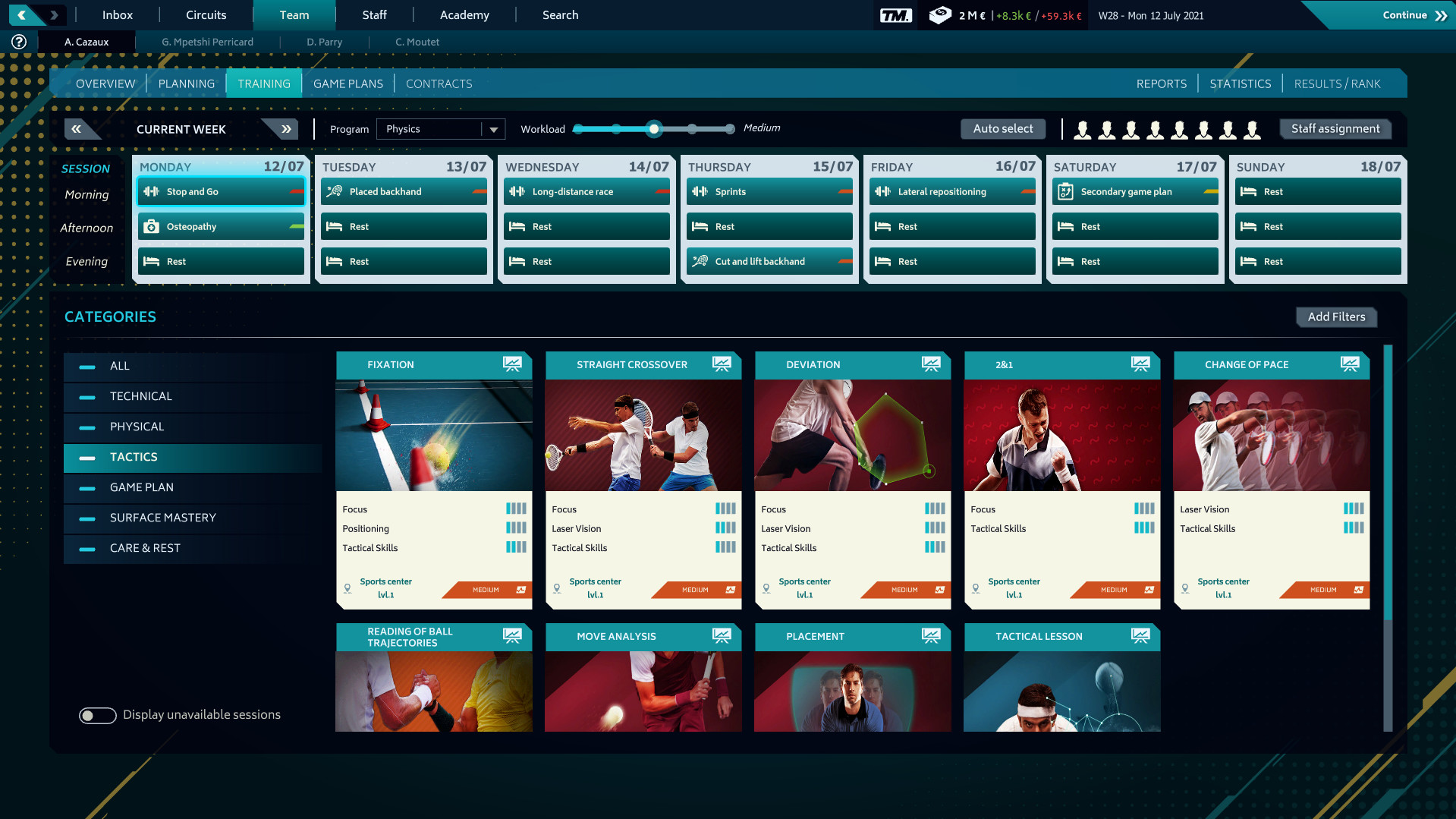 Скриншот: Tennis Manager 2021