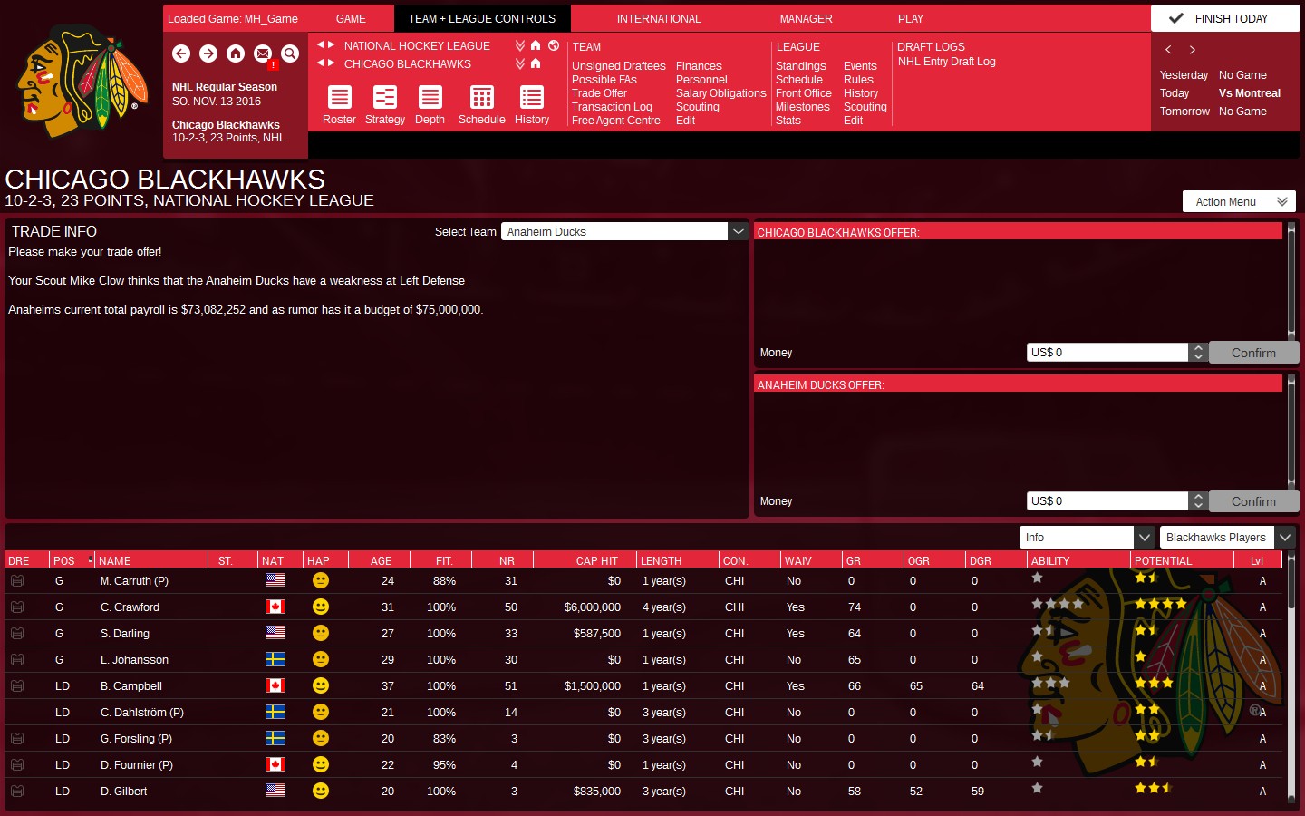 Скриншот: Franchise Hockey Manager 3