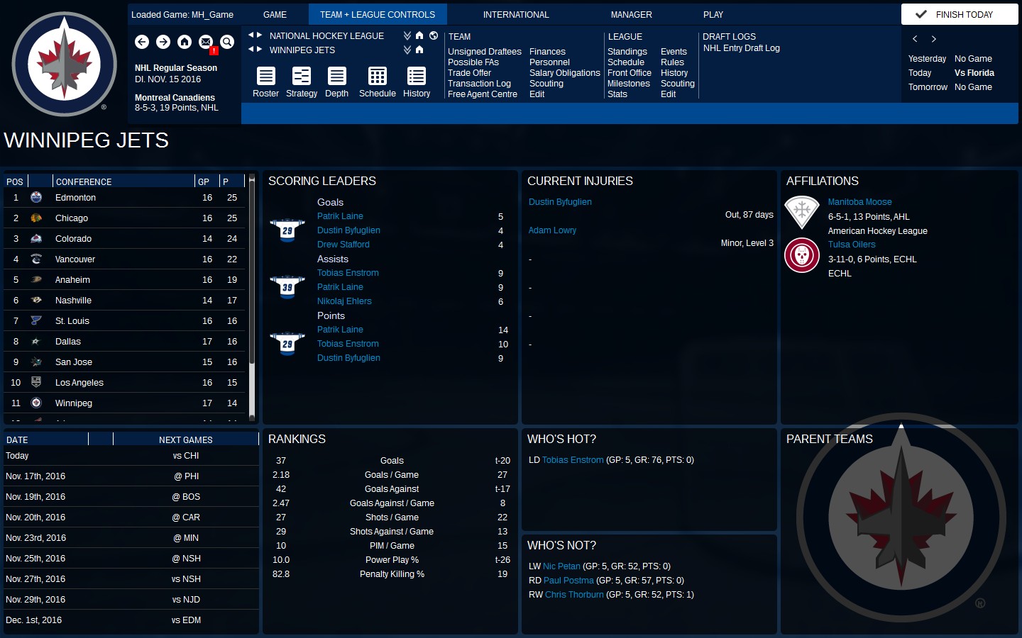 Скриншот: Franchise Hockey Manager 3