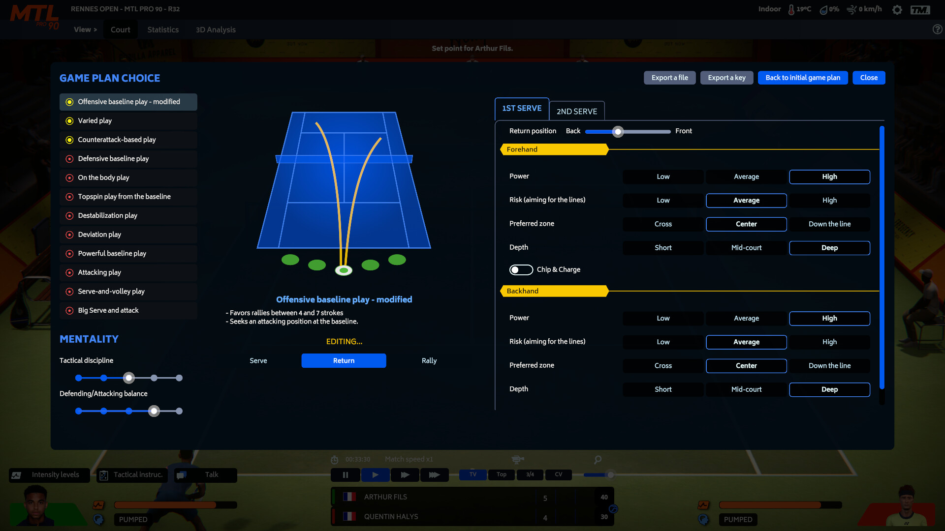 Скриншот: Tennis Manager 2023