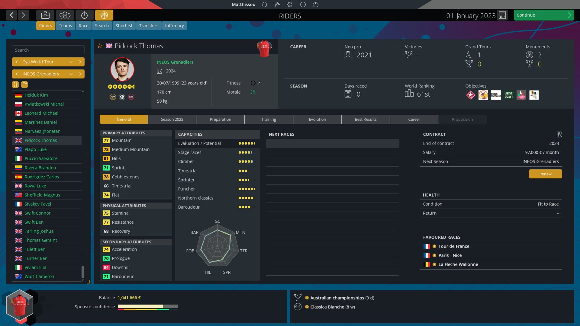 Скриншот: Pro Cycling Manager 2023