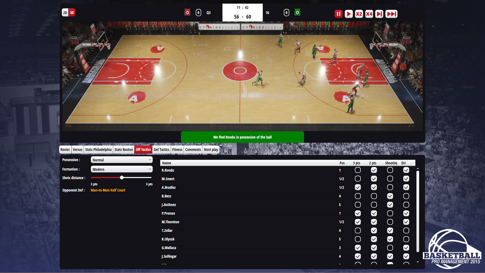 Скриншот: Basketball Pro Management 2015
