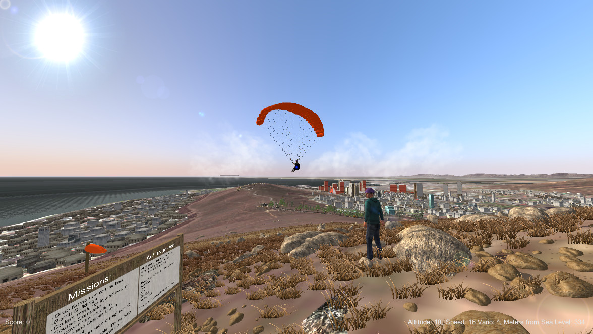 Скриншот: 3D Paraglider