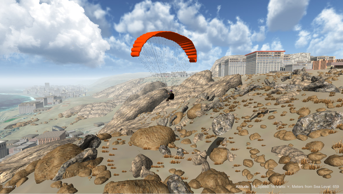 Скриншот: 3D Paraglider
