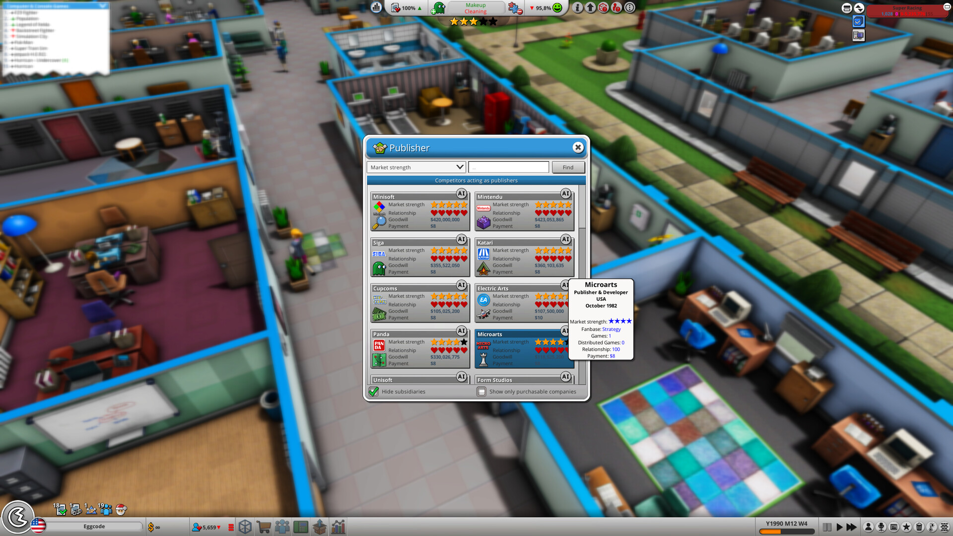 Скриншот: Mad Games Tycoon 2