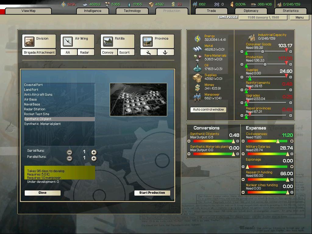 Скриншот: Arsenal of Democracy: A Hearts of Iron Game
