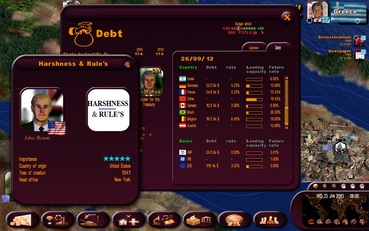 Скриншот: Masters of the World - Geopolitical Simulator 3
